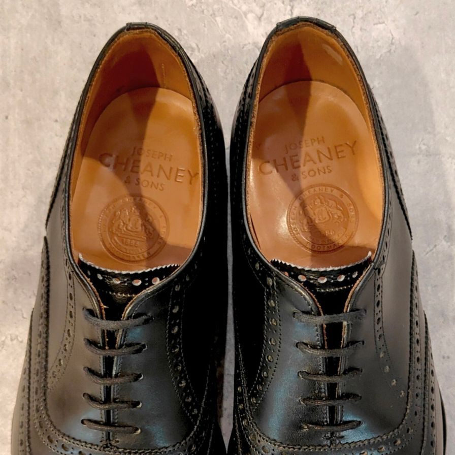 ジョセフチーニー ブロード2 ウイングチップ カーフ ブラック サイズUK6.5 メンズ JOSEPH CHEANEY ビジネスシューズ 約25.0cm【LA】【中古】