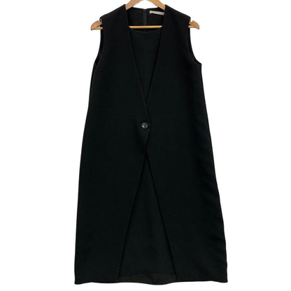 美品◆セオリー リュクス ジレ レイヤード風 ワンピース 03-6205530 サイズ38 ブラック レディース theory 【AFB1】