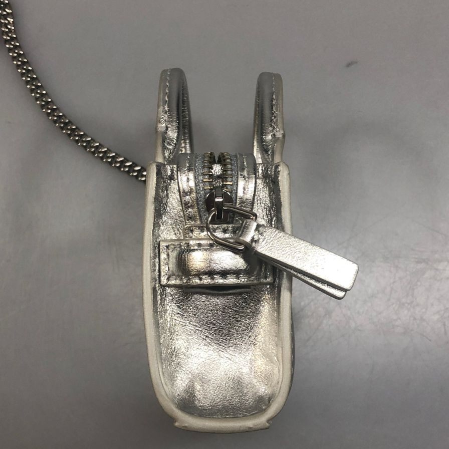 マークジェイコブス キーホルダー ナノトートチャーム シルバー MARC JACOBS【AFI27】【中古】