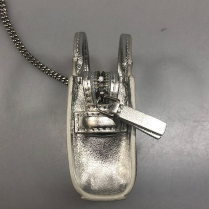 マークジェイコブス キーホルダー ナノトートチャーム シルバー MARC JACOBS【AFI27】【中古】
