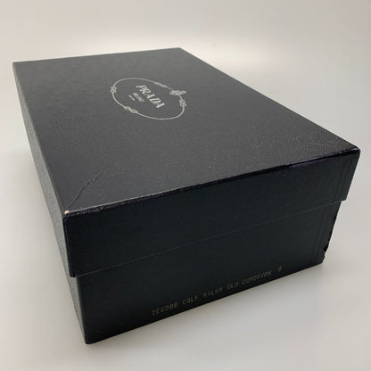 プラダ レザーシューズ Vチップ チロリアンシューズ メンズ バーガンディ サイズ8 PRADA 約26.5cm【AFD9-2】