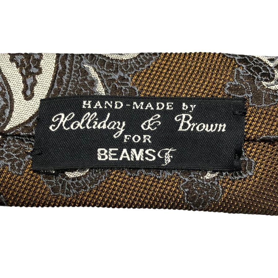 ホリデイ&ブラウン ビームス別注 ネクタイ シルク ブラウン系 メンズ Holliday&Brown BEAMS【AFI18】