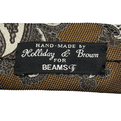 ホリデイ&ブラウン ビームス別注 ネクタイ シルク ブラウン系 メンズ Holliday&Brown BEAMS【AFI18】
