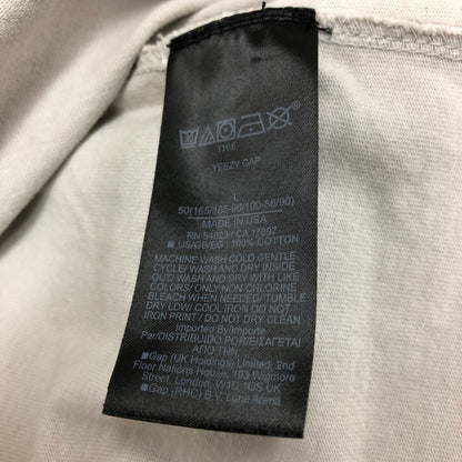 中古◆イージー ギャップ ロンT 長袖 プリント デザイン ロングスリーブ ビッグシルエット ベージュ メンズ LサイズYEEZY GAP DOVE 【AFB36】