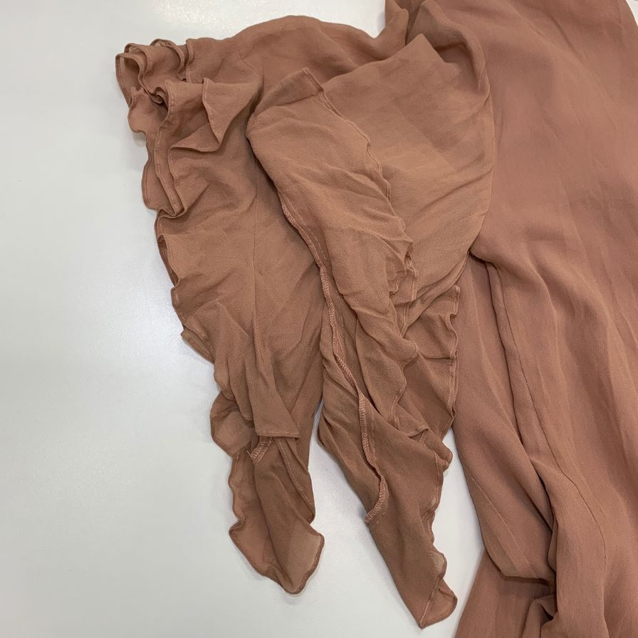 中古◆グレースコンチネンタル ワンピース フリル デザイン シルク チュニック ピンク レディース サイズ36 GRACE CONTINENTAL 【AFB5】