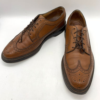 フローシャイム レザーシューズ ウイングチップ グレインレザー ブラウン メンズ サイズUS9D FLORSHEIM 約27.0cm【YB5】