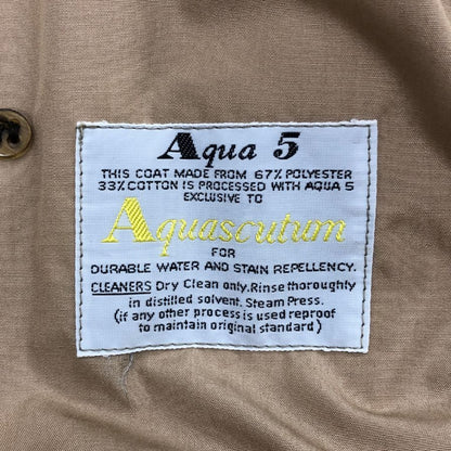 美品◆アクアスキュータム バルカラーコート 70S アクア5 ヴィンテージ イングランド製 ベージュメンズ サイズ36 Aquascutum 【AFB1】