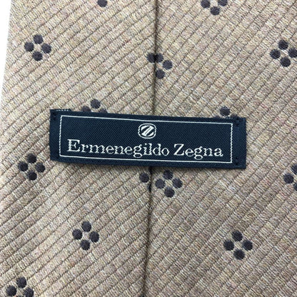 エルメネジルドゼニア ネクタイ 総柄 ブラウン系 Ermenegildo Zegna【AFI13】