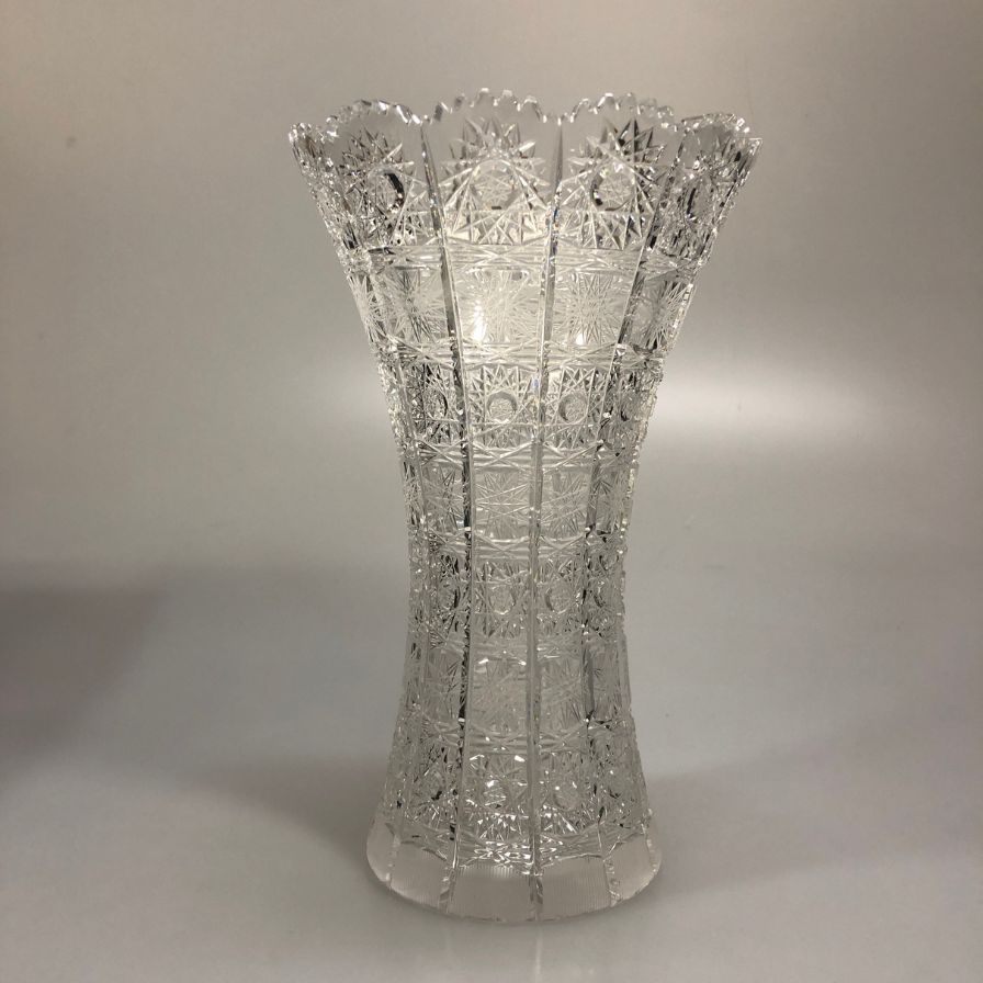 ボヘミアグラス 500PK 花瓶 Bohemian glass【AFI28】【中古】