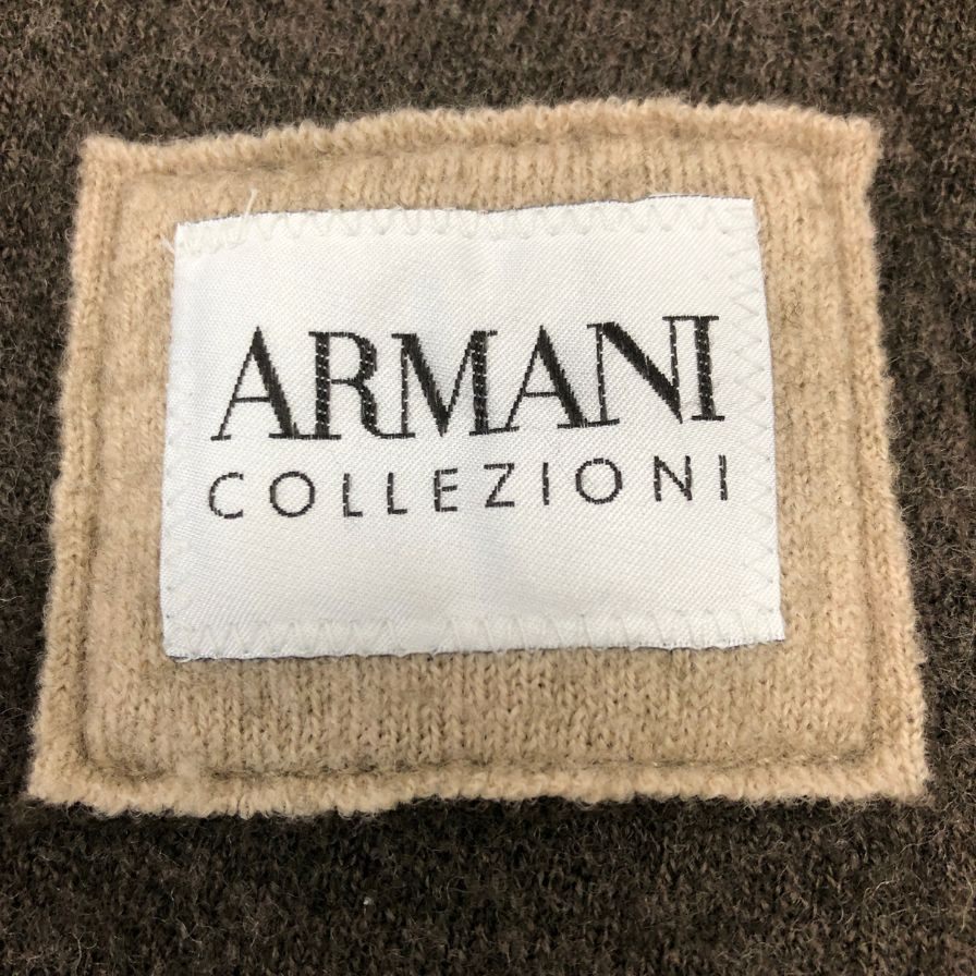 美品◆ジョルジオアルマーニ コート ダブルフェイス ウール Pコート ベージュ ブラウン サイズ48 メンズ GIORGIO ARMANI 【AFA15】