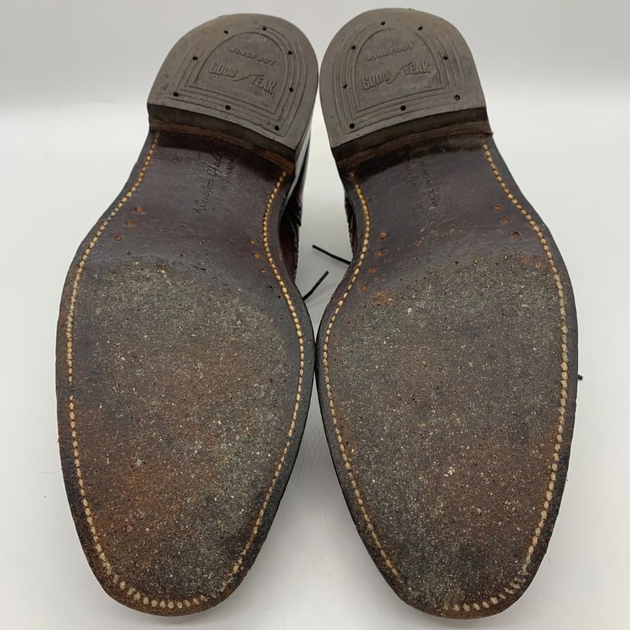 ダックス レザーシューズ ウィングチップ カーフ ボルドー メンズ サイズ10 Daks 約28.0cm【YB6】