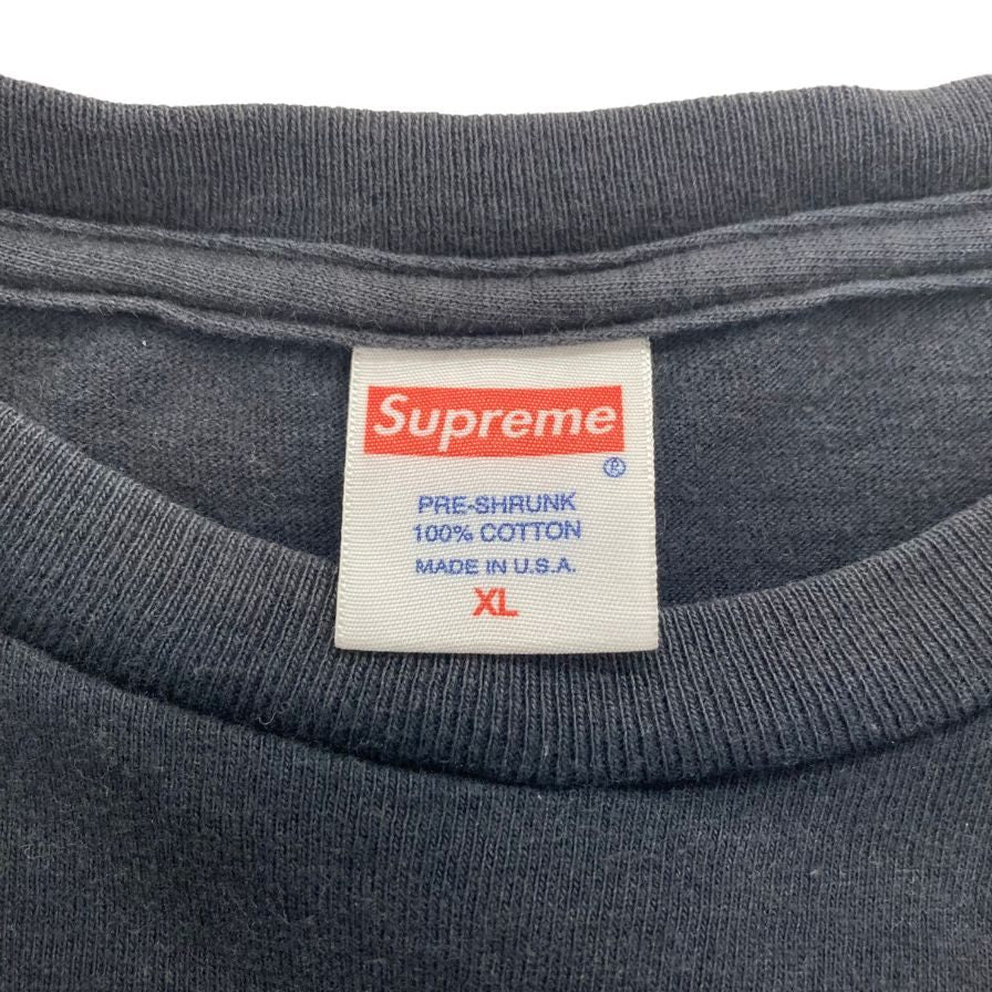 中古◆シュプリーム 12SS Tシャツ ガーターベルト ブラック メンズ サイズXL Supreme 【AFB36】