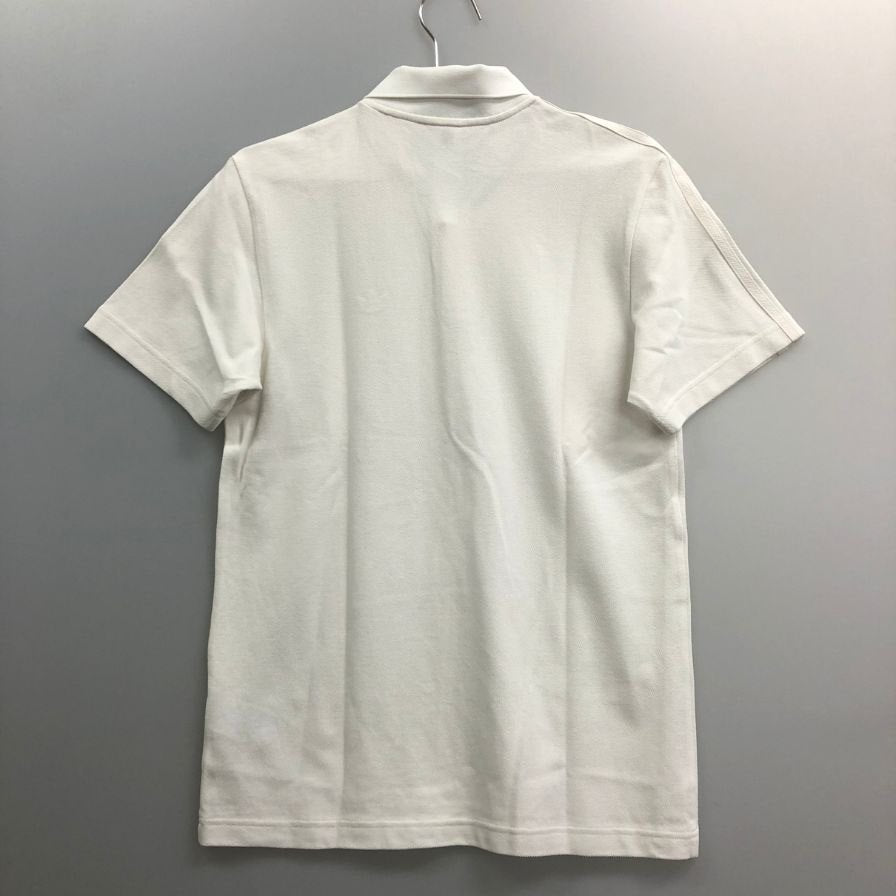 極美品◆アディダス 半袖ポロシャツ 3ストライプス ホワイト メンズ サイズL ADIDAS 【AFB29】