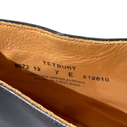 クロケット&ジョーンズ トレーディングポスト別注 レザーブーツ チャッカ テットベリー ブラック サイズUK7E CROCKETT&JONES TETBURY ビジネスシューズ 約26.0cm【LA】【中古】