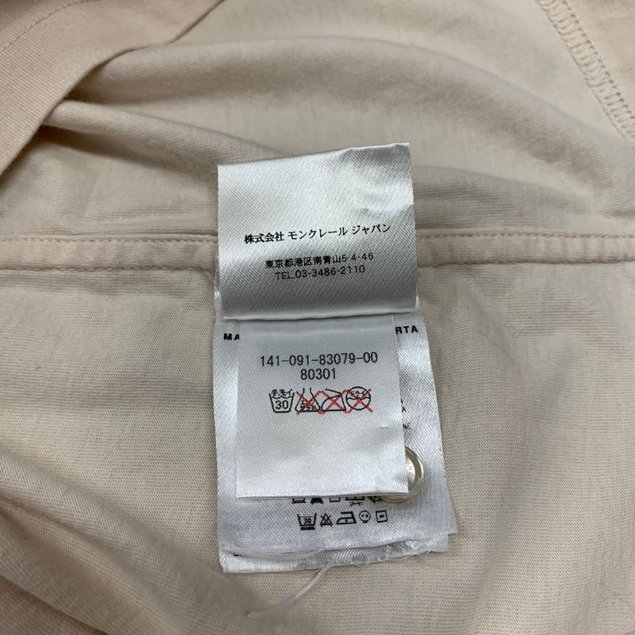 中古◆モンクレール 半袖ポロシャツ ベージュ系 メンズ サイズL HCOM1300354 MONCLER 【AFB36】