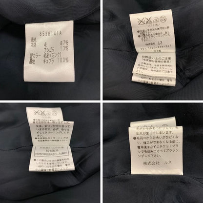 美品◆ルネ コート 6538141A ミンクファー ネイビー サイズ34 レディース Rene 【AFB31】