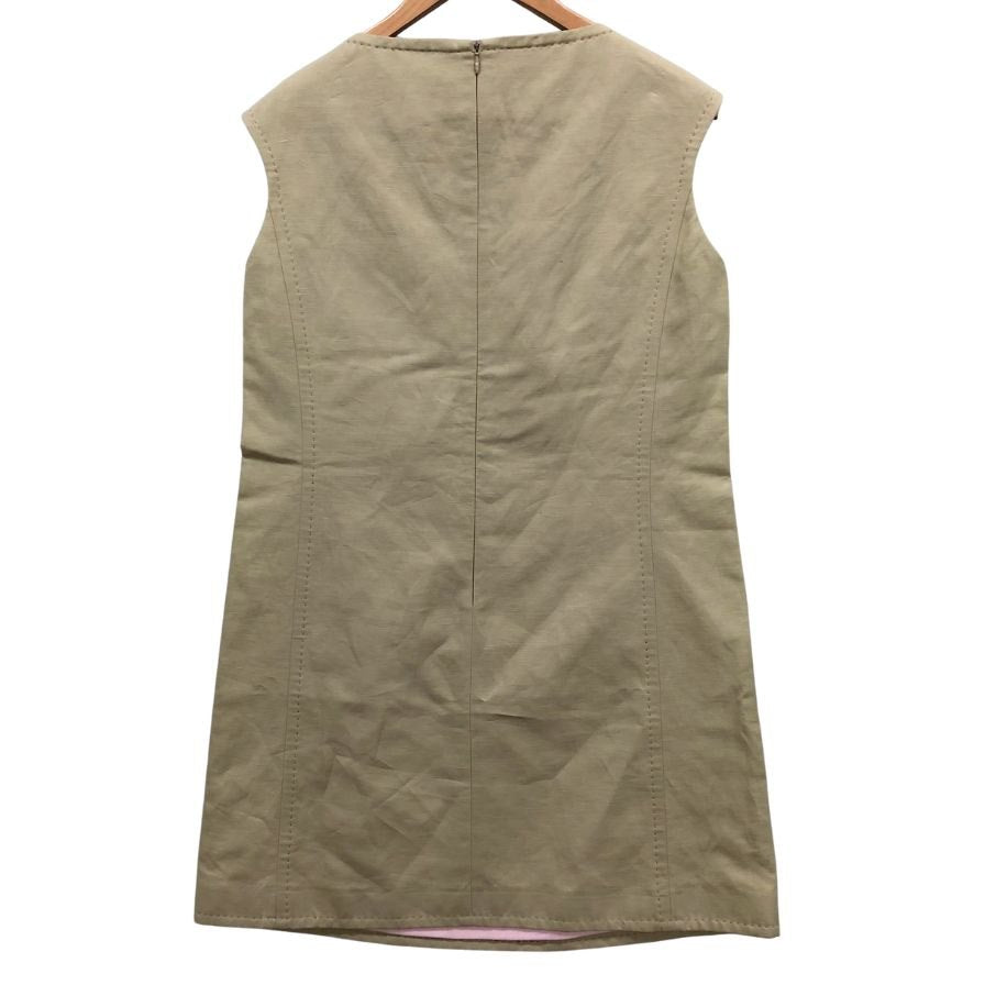 中古◆ディースクエアード ノースリーブ ワンピース コットン＆リネン レディース サイズ42 カーキ DSQUARED2 【AFB22】