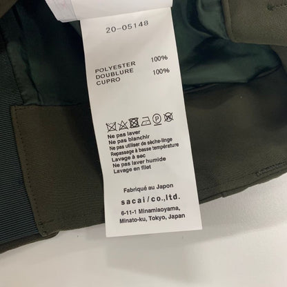 美品◆サカイ ベイカーパンツ 20-05148 20AW カーキ レディース サイズ3 sacai 【AFB31】