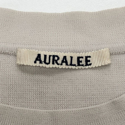 美品◆オーラリー ニット サマーニット Tシャツ 半袖 ウール ポリエステル グレー系 サイズ3 メンズ AURALEE 【AFB34】