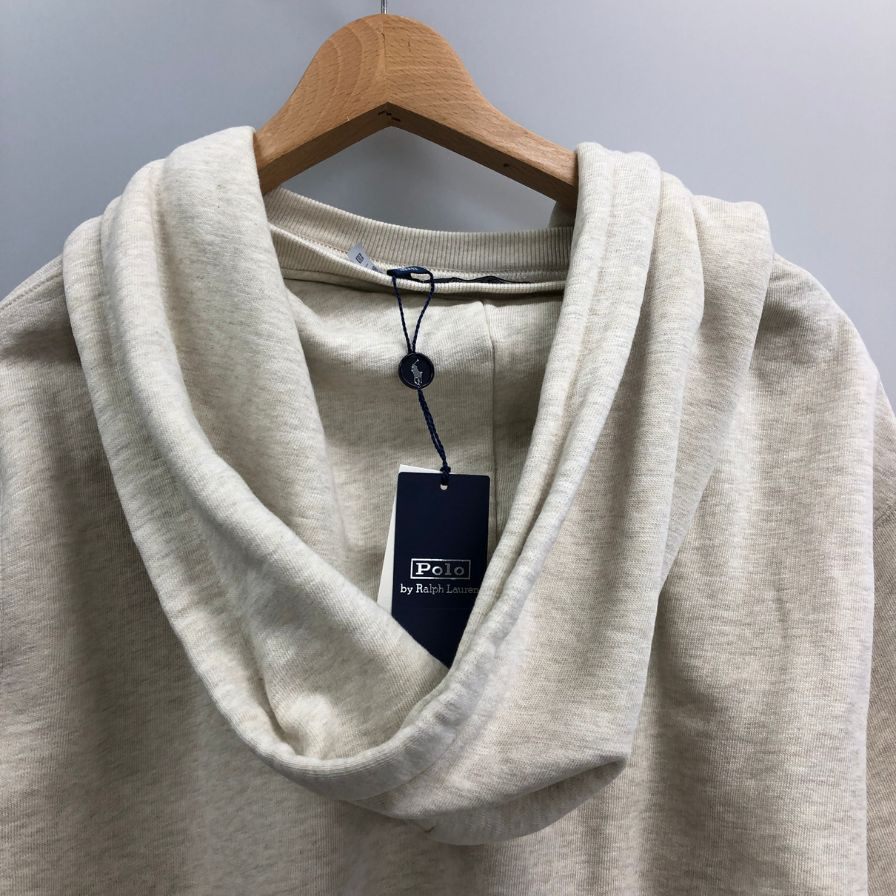 新品同様◆ポロ ラルフローレン プルオーバーパーカー ベアプリント ベージュ メンズ サイズL POLO RALPH LAUREN 【AFB40】
