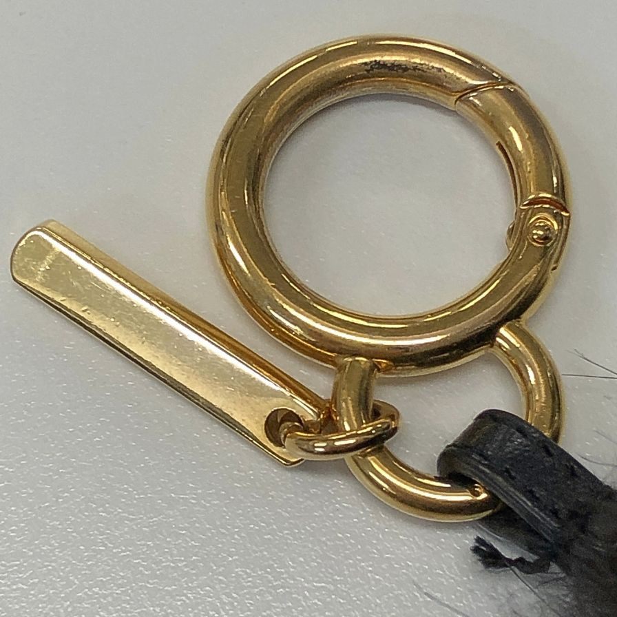 フェンディ バグズモンスター ファーチャーム キーホルダー ブラック FENDI【AFI2】【中古】