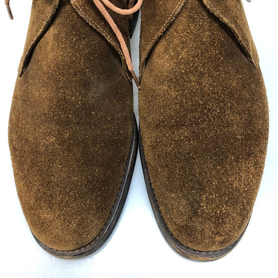 クロケット&ジョーンズ チャッカブーツ チャートシー スエード ライトブラウン メンズ サイズUK7E CROCKETT&JONES CHERTSEY ブーツ 約25.5cm【LA】【中古】