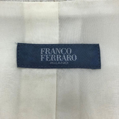 中古◆フランコフェラーロ フラワージャケットコート ホワイト サイズ3 レディース 花柄 日本製 FRANCO FERRARO 【AFB9】