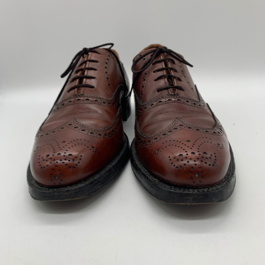 ダックス レザーシューズ ウィングチップ カーフ ボルドー メンズ サイズ10 Daks 約28.0cm【YB6】