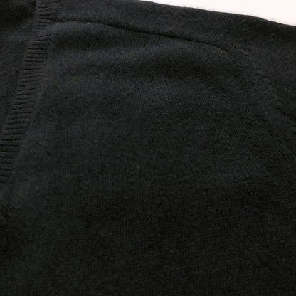美品◆バトナー ウール Vネック ニット セーター メンズ ブラック サイズL BATONER 【AFB47】