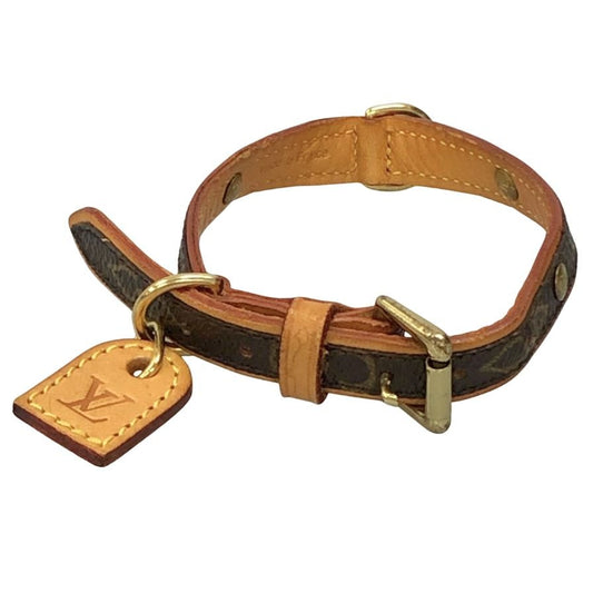 ルイヴィトン ペット用首輪 モノグラム TH1025 ブラウン    Louis Vuitton【AFI9】【中古】
