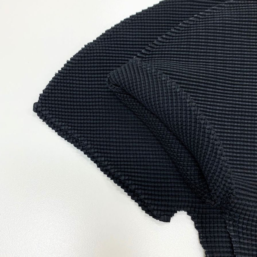 極美品◆ミー イッセイ ミヤケ メッシュ カットソー MI11FK426 レディースブラック サイズ フリー  me ISSEY MIYAKE 【AFB26】