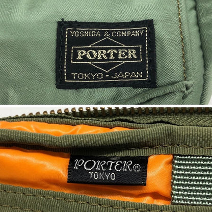 吉田カバン ポーター タンカー マルチハンドバッグ カーキ ユニセックス ナイロン メモ帳 PORTER TANKER【AFE4】