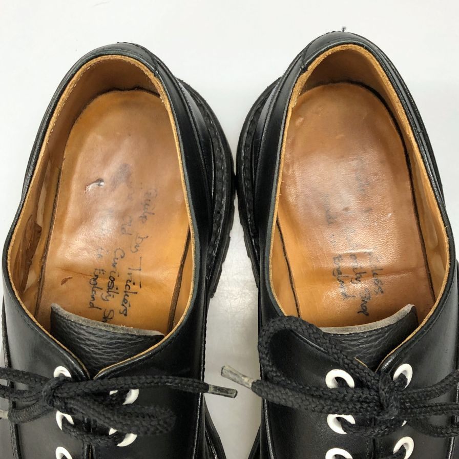 クイルプ トリッカーズ レザーシューズ M7401 オールドキュリオシティショップコラボ パンチドキャップトゥ メンズ ブラック サイズ7.5  QUILP by Tricker’ｓ ビジネスシューズ 約26.0cm【LA】【中古】