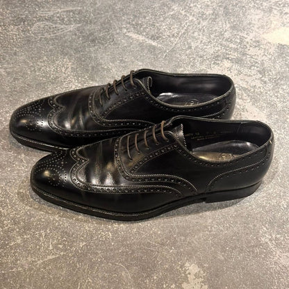 クロケット&ジョーンズ フルブローグ ブラック カーフ サイズUK7D CROCKETT&JONES ビジネスシューズ 約25.5cm【LA】【中古】