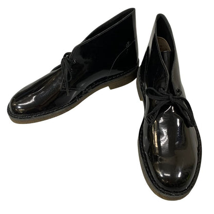 クラークス チャッカブーツ パテントレザー ブラック サイズ8 メンズ Clarks 約26.0cm【AFC40】