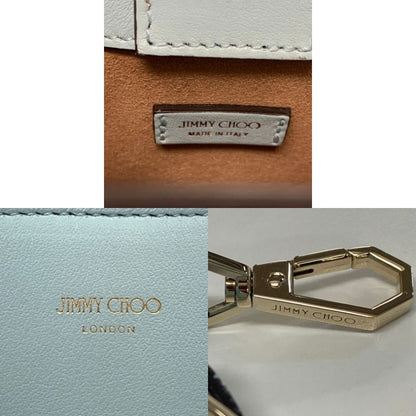 ジミーチュウ ミニN/S レザー スタースタッズ 2WAY ミニ ハンドバッグ ブルー JIMMY CHOO【AFE11】【中古】