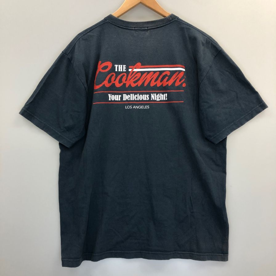 中古■クックマン バックプリントTシャツ  ネイビー メンズ  XL COOKMAN 【AFB7】