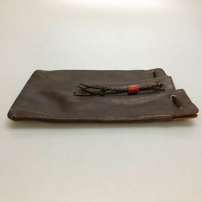 シュガー レザーバッグ 巾着型 ブラウン系 クラフトレザー SUGAR【AFE3】