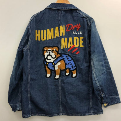 極美品◆ヒューマンメイド デニムカバーオール バック刺繍 インディゴ サイズM HM31JK004 HUMAN MADE 【AFA15】