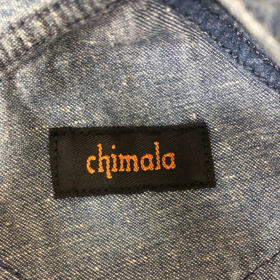 チマラ オーバーオール 12-030-450-0485-1-0 コットン トリプルステッチ ブルー サイズM ユニセックス chimala 【AFB47】