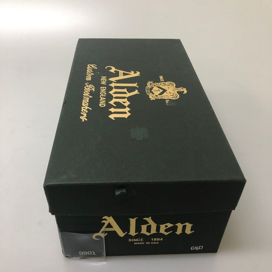 オールデン 9901 プレーントゥ コードバン ブラック メンズ  サイズUS6.5D ALDEN ビジネスシューズ 約24.5cm【LA】【中古】