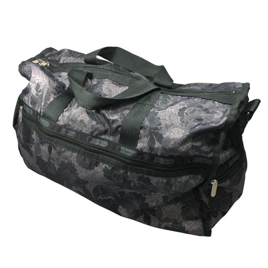 レスポートサック ボストンバッグ 花柄 ブラック系   LeSportsac【AFE5】