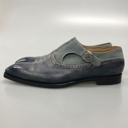 リカルド ベステッティ シングルモンク カーフ ブルー EU40.5 RICCARDO BESTETTI ビジネスシューズ 約25.0cm【LA】【中古】