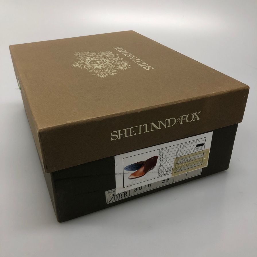 シェットランドフォックス チャッカブーツ 3076 コンビ グラスゴーシリーズ  ブラウン メンズ サイズUK7 SHETLANDFOX 約25.5cm【AFD3】