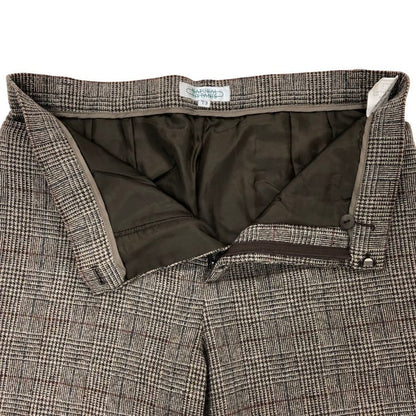 ナチュラルフィットパンツ ウールパンツ チェック柄 レディース サイズ73 NATURAL FIT PANTS 【AFB40】