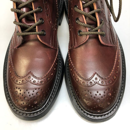 トリッカーズ カントリーブーツ モールトン ウイングチップ 913439 M2508 ブラウン UK8.5 Tricker’ｓ ブーツ 約27.0cm【LA】【中古】