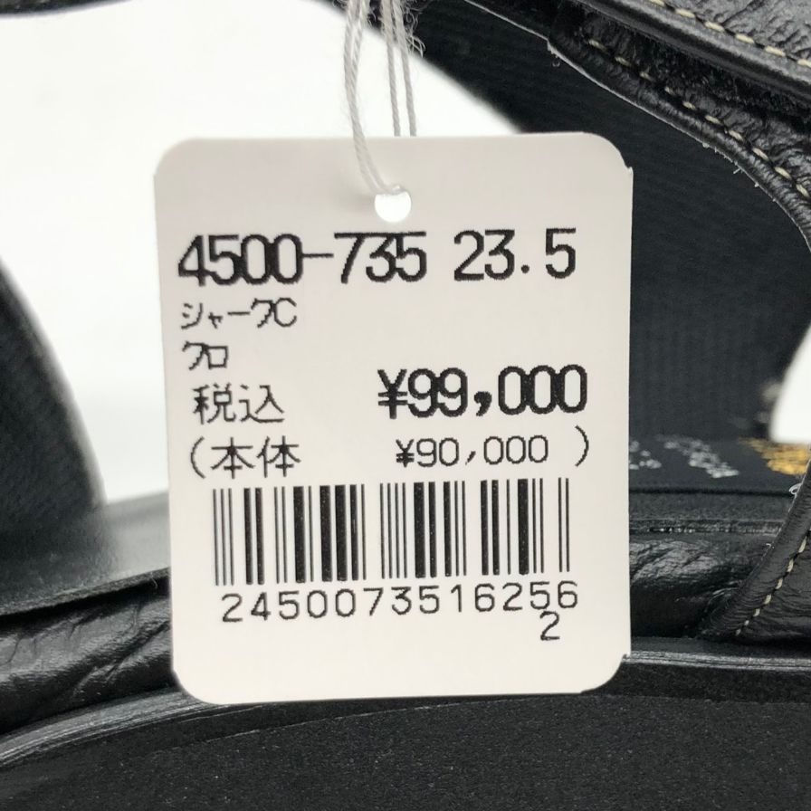 新宿屋 レザーパンプス シャーク 4500-735 ブラック 23.5㎝ レディース shinjukuya 約23.5cm【7-18】