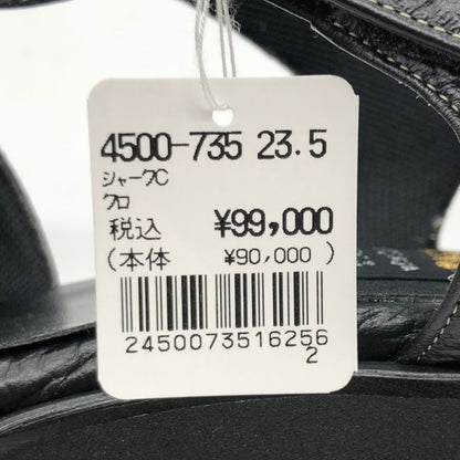 新宿屋 レザーパンプス シャーク 4500-735 ブラック 23.5㎝ レディース shinjukuya 約23.5cm【7-18】