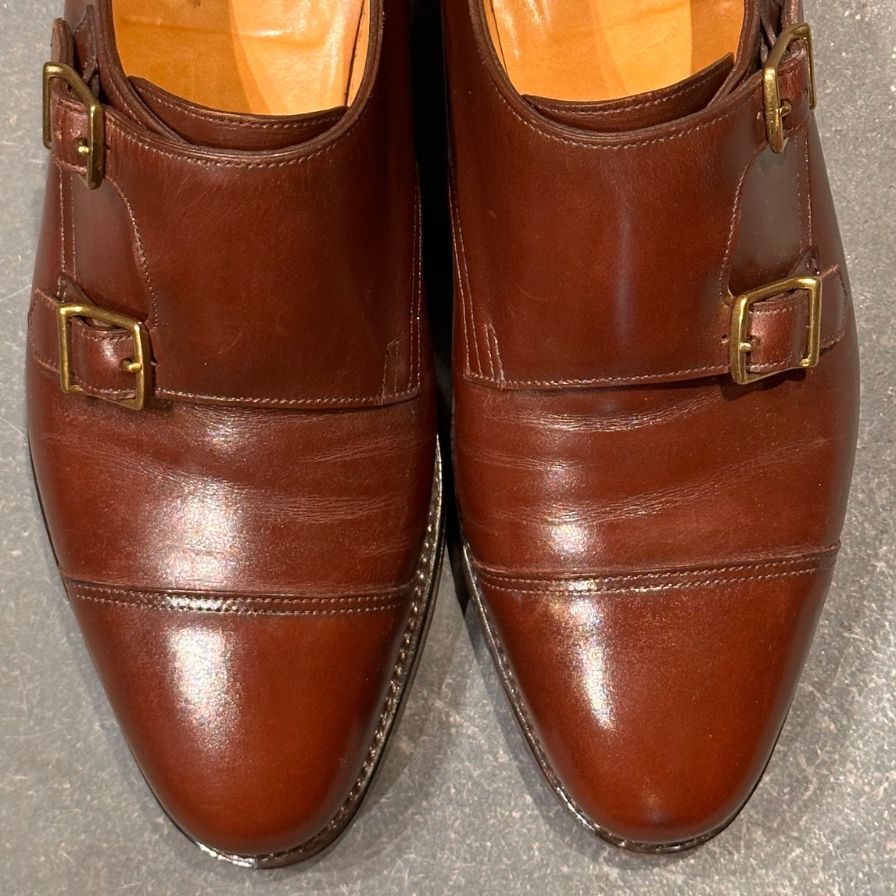 ジョンロブ レザーシューズ ウィリアム ダブルモンク カーフ 9795Rラスト サイズUK6E メンズ ブラウン JOHN LOBB ビジネスシューズ 約24.5cm【LA】【中古】