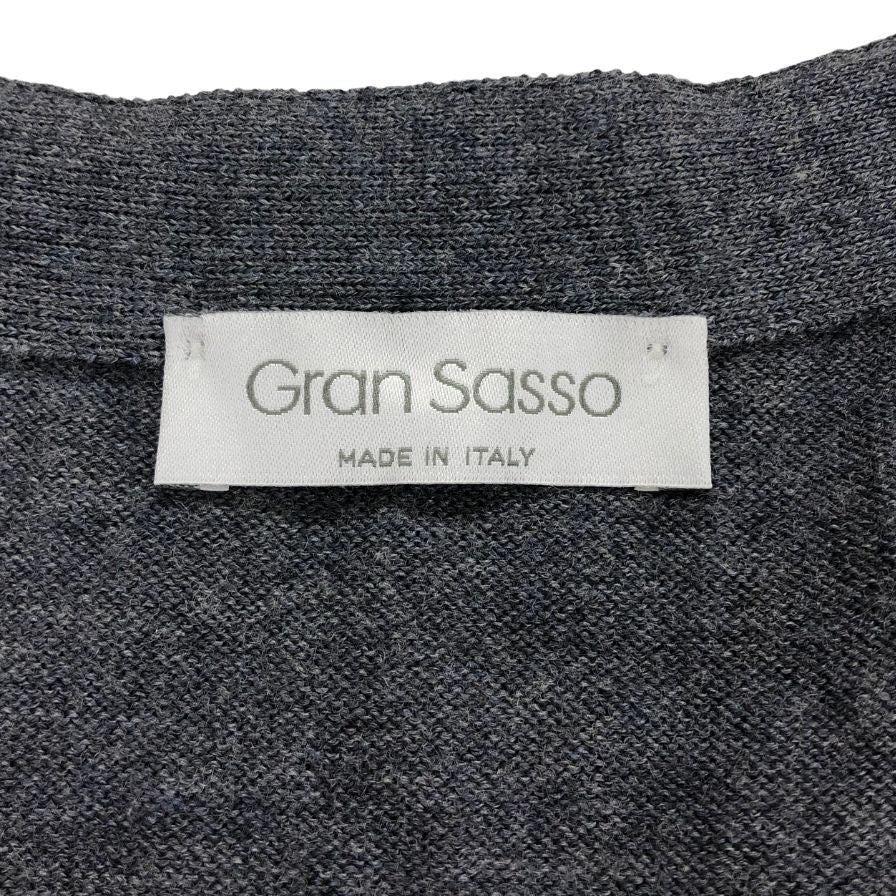 極美品◆グランサッソ ベスト メンズ グレー サイズ48 Gran Sasso 【AFB14】